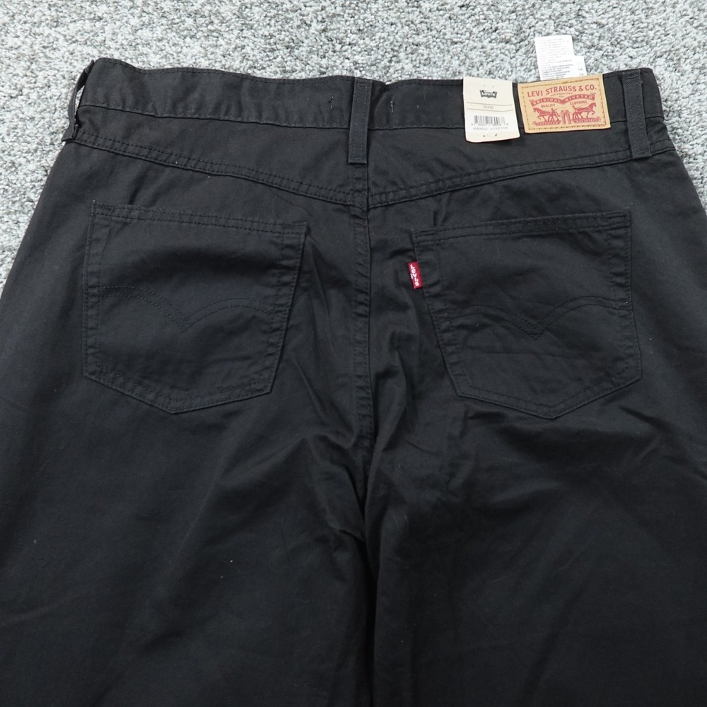 NEW Levis Jeans Womens 33 Dark Black Denim Pants 80s Mom High Rise Tapered Leg